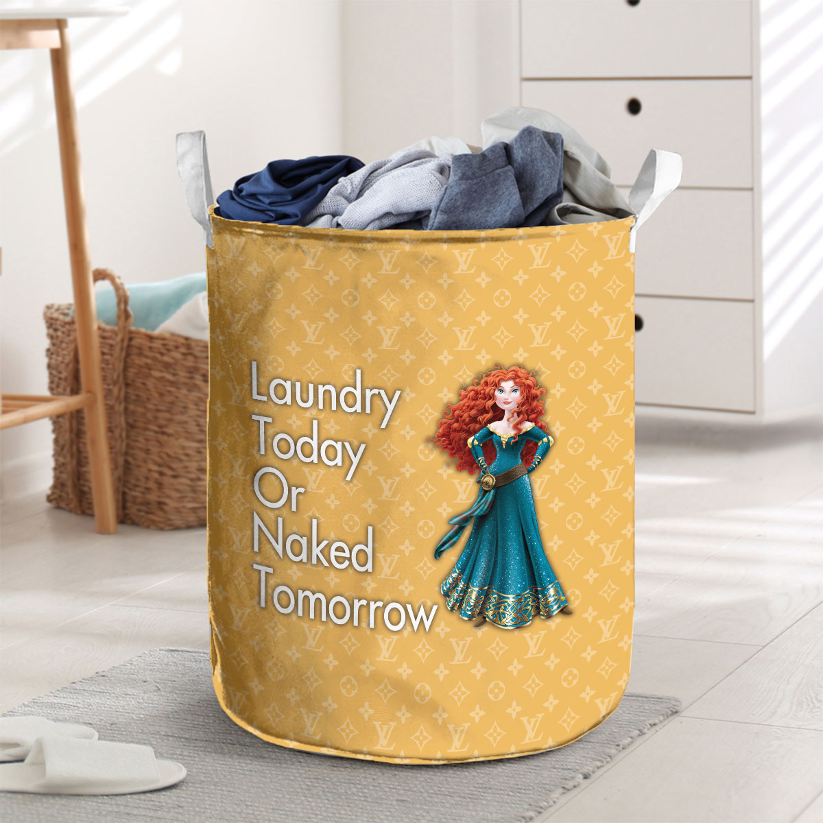 Merida Brave Princess On Premium LV Laundry Basket LuckyPatterns
