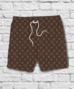 Brown New  Brand All Over Print Shorts Pants For Men Hot  PEA400021