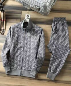 Limited Stand Collar Jacket + Sweatpants DIOR Luxury Brand Unisex Hot Gift PEA32018