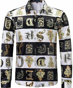Limited Edition  Long Sleeve Button Shirt for Men Hot  9alaxies605