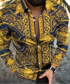 Limited Luxury Brand  Long Sleeve Button Shirt for Men Hot  PEA350006