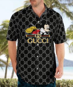 gucci mickey mouse luxury brand premium fashion hawaii shirt for men PEA31222