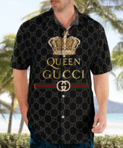 Gucci queen luxury brand premium fashion hawaii shirt for men PEA31223