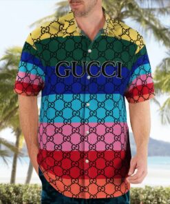 gucci multicolor luxury brand premium fashion hawaii shirt for men PEA31225