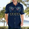 gucci wolf navy luxury brand premium fashion hawaii shirt for men PEA31229