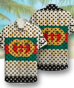 gucci dotted luxury brand premium fashion hawaii shirt for men PEA31236