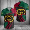 gucci yellow logo green red luxury brand premium fashion hawaii shirt for men PEA31228