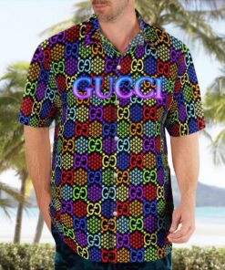 gucci colorful luxury brand premium fashion hawaii shirt for men PEA31241