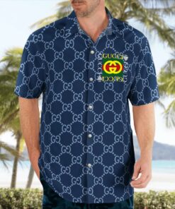 gucci blue luxury brand premium fashion hawaii shirt for men PEA31243