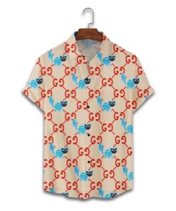 gucci animal pattern luxury brand premium fashion hawaii shirt for men PEA31244