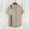 gucci stripes cream luxury brand fashion hawaii shirt for men  PEA31251