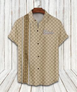 gucci cream luxury brand fashion hawaii shirt for men PEA31252