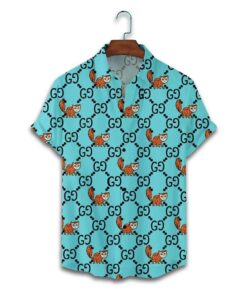 gucci animal blue luxury brand fashion hawaii shirt for men PEA31253