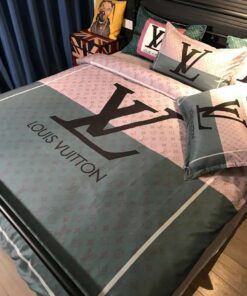Best  Grey and Pink Monogram Bedding Set