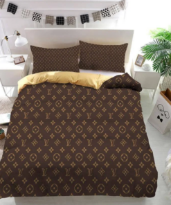 Luxury  Brown Monogram Bedding Set