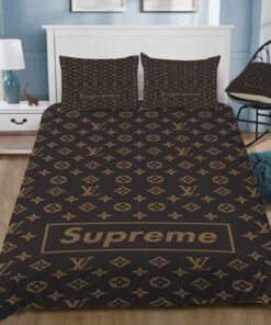 x Supreme Brown Monogram Bedding Set Queen