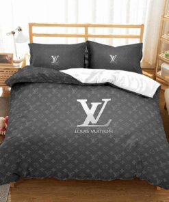 Grey Monogram Bedding Set Queen