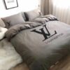 Luxury  Logo in Grey Background Bedding Set