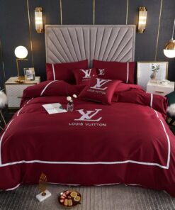 Basic Logo in Red Background Bedding Set Queen