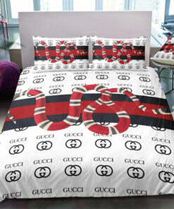 Snake With Vintage Web In White Pattern Background Bedding Set Queen