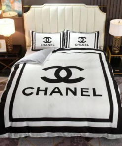 Best Chanel Black Line And White Background Bedroom Set
