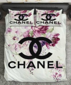 Chanel Logo Floral Bedding Set