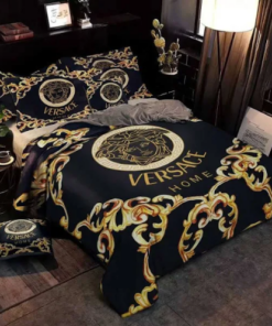Best   Golden Logo With Golden Flames Bedding Set