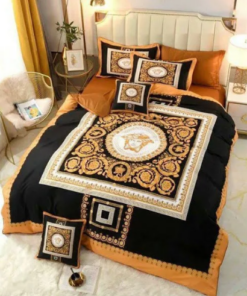 Royal Golden Squares Bedding Set King Size