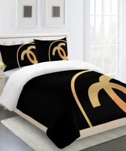 Best Gold Logo CC In Black Background Bedroom Set