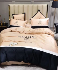 Luxury Chanel Light Brown Background Bedroom Set