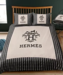 Beige And Grey Hermes Bedding Set
