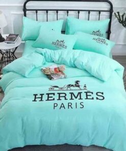 Light Blue Hermes Bedding Set