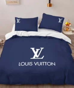Basic Logo In Blue Background  Bedding Set