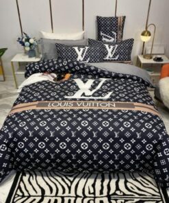 Black Monogram  Bedding Set