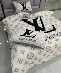 Basic White Monogram  Bedding Set