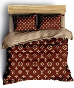 Basic Brown Monogram  Bedding Set