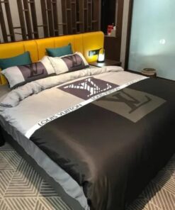 Bright Beige And Brown  Bedding Set