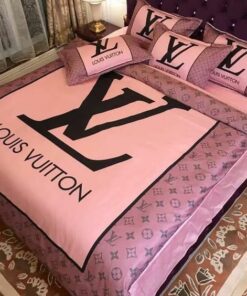 Queen Pink And Big Logo  Bedding Set