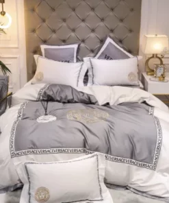 Basic Grey And White   Bedding Set