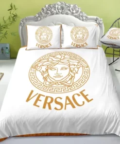 Basic White And Yellow Logo   Bedding Set