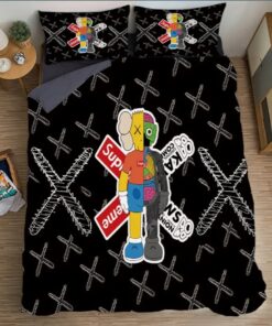 Supreme Kaws Black Luxury Brand Bedding Set LVT00037