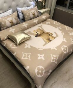 Teddy Bear Beige Luxury Brand Bedding Set LVT00044