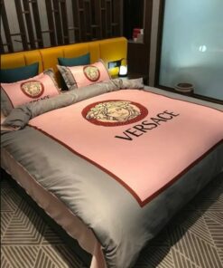 Pinky Grey Luxury Brand Bedding Set LVT00046