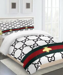 Gucci Bee Red Green White Fashion Logo Limited Luxury Brand Bedding Set LVT00069