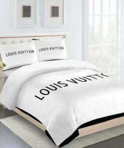 White Fashion Logo Limited Luxury Brand Bedding Set Duvet Cover Home Decor  LVT00099