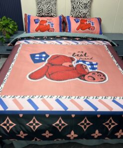 Blue Monogram Luxury Brand Bedding Set LVT00466