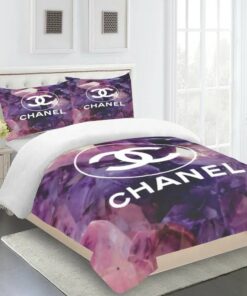Chanel Violet Luxury Brand Premium Bedding Set  LVT00506