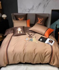 Light Brown Luxury Brand Premium Bedding Set  LVT00513