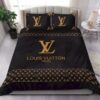 Supreme White Logo Black Luxury Brand Premium Bedding Set LVT00518