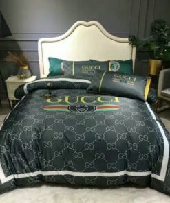 Logo Black Luxury High-End Bedding Set Home Decor LVT00520
